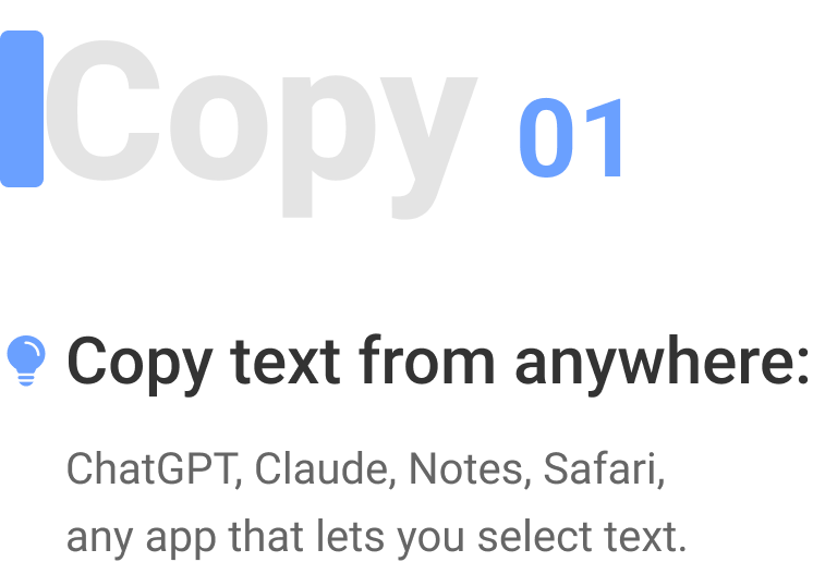 Copy step description